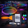 Transform Your Car Interior with App-Controlled RGB LED Lights — Easy Install, Music Sync, Luxury Night Vibes